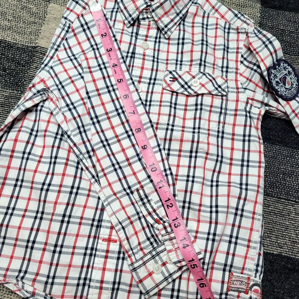 Tommy Hilfiger Button Down Plaid Boys Shirt Size 6 Casual, School, Event - Picture 7 of 9